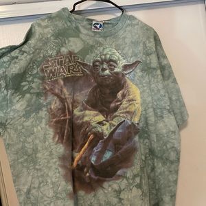 Star Wars liquid blue Yoda tshirt